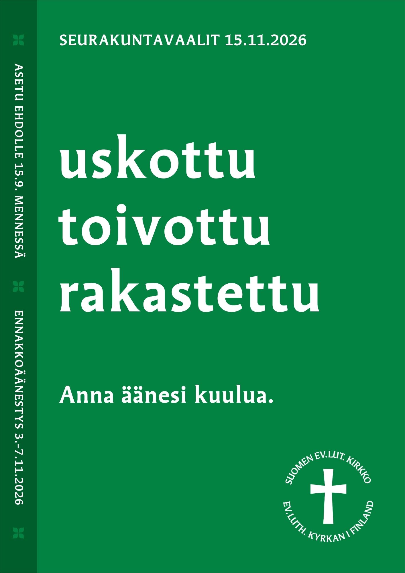 viherä pohja teksti uskottu toivottu rakastettu