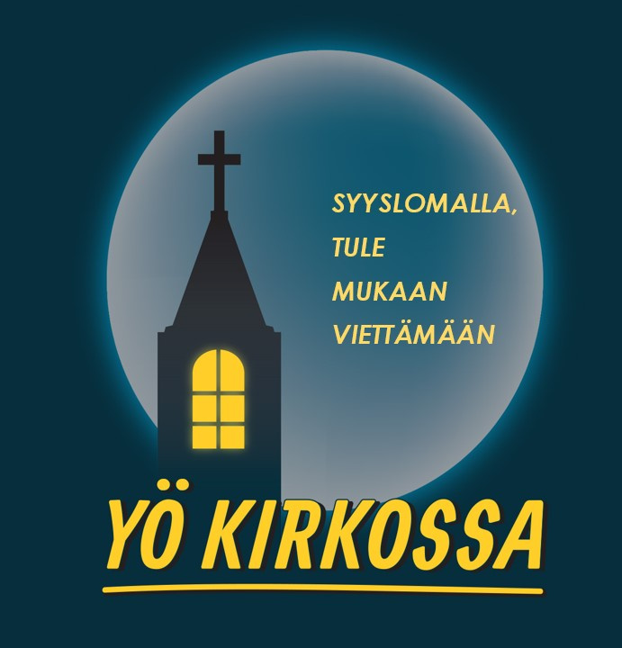 Silhuettikuva kirkosta yöllä